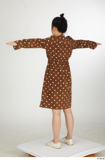  Aera brown dots dress casual dressed standing t poses white oxford shoes whole body 0004.jpg
